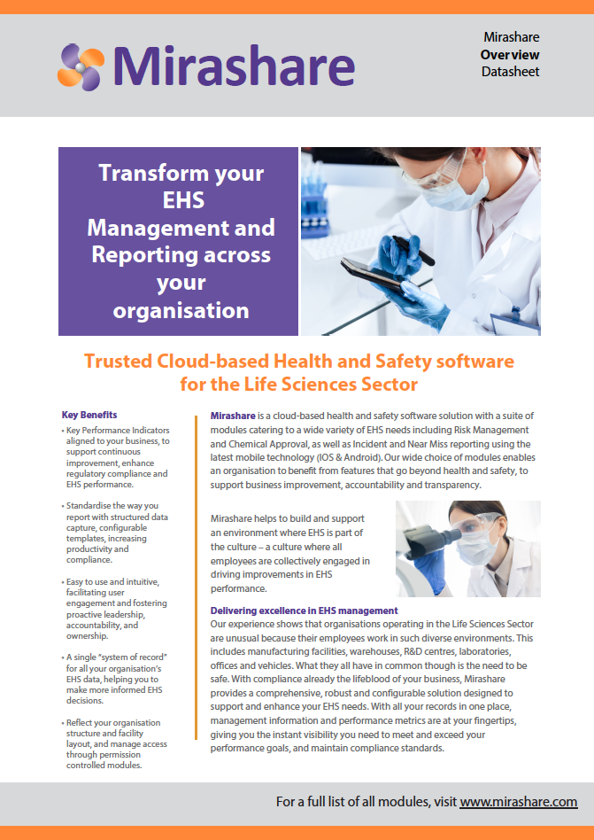 EHS Software for Life Sciences